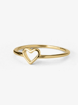 Anillo de oro 18k con corazón