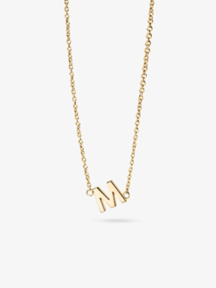 Collar de oro 18k con inicial