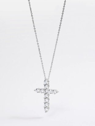 CADENA CON CRUZ DE CIRCONES