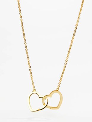 CADENA CON TRABA CORAZON DORADO