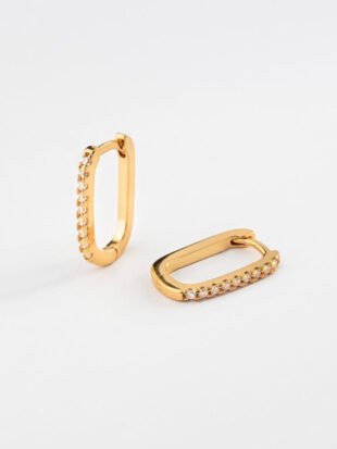 AROS RECTANGULARES SIMPLES CON CIRCONITA DORADOS